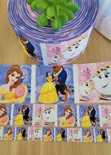 7/8, 1.5 3" 1 YD Beauty and the Beast Grosgrain Ribbon Adams Mrs. Potts Chip