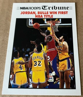 MICHAEL JORDAN 1991-92 NBA HOOPS TRIBUNE Card #542 NM-MT Condition
