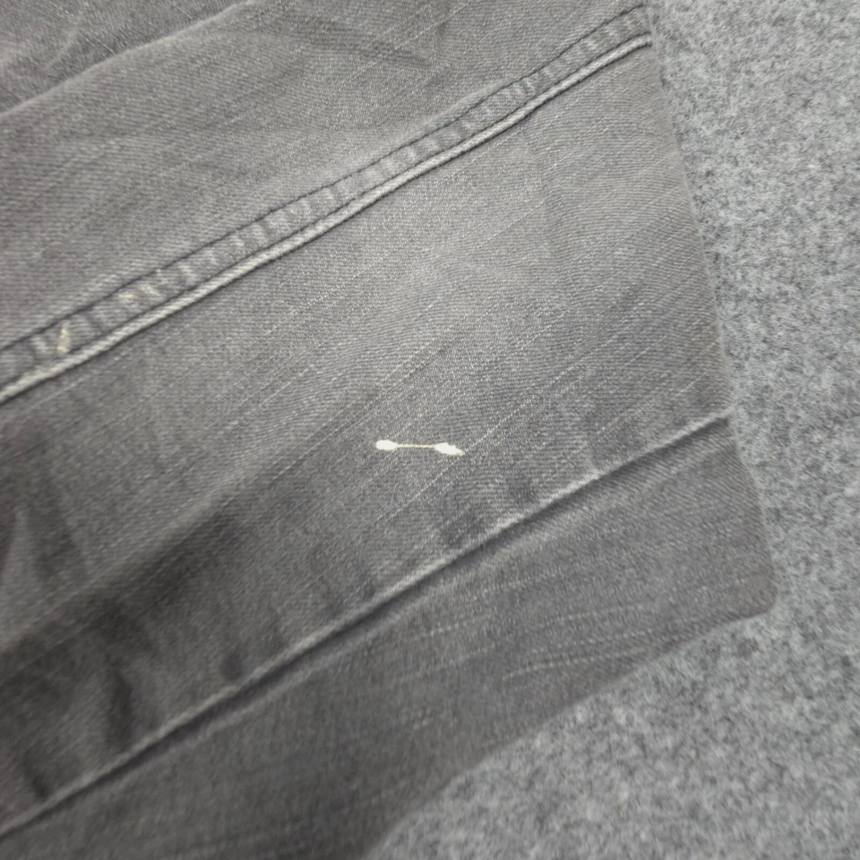 Camisa Ring of Fire Para Hombre GRANDE Negra Denim Manga Larga Cuello Abotonado Talla L Foto 3 de 4