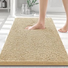 Luxury Chenille Bath Rug Extra Soft Shaggy Bathroom Mat Non-Slip Plush Carpet