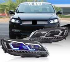 Vland Full Led Projector Headlights For Vw Passat 2011-2015 Wstart-up Animation