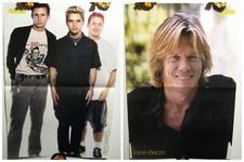 Kevin Bacon / Green Day Billie Joe Armstrong two-sided magazine poster A3 16x11