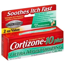 Cortizone 10 Plus Ultra Moisturizing Anti-Itch Creme 2oz, Value Size..+