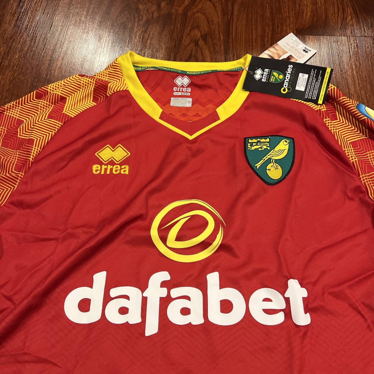 2560/17 ERREA Norwich City Canaries Par Short 20/21 Proposition Camp. 2