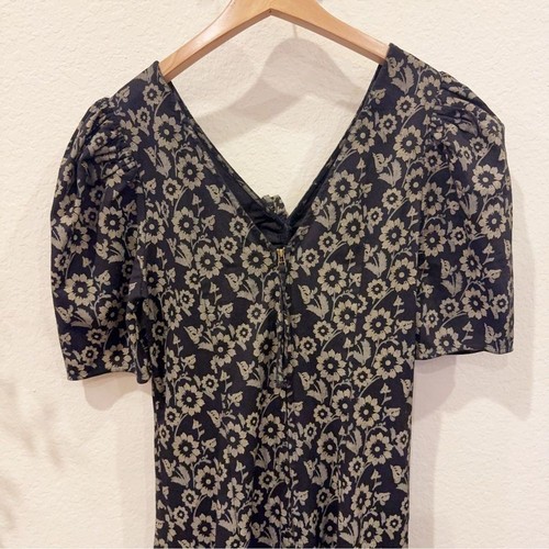En Saison Flora Midi Denim Dress in Black Taupe NWT Women Dress Size Small - Picture 4 of 7