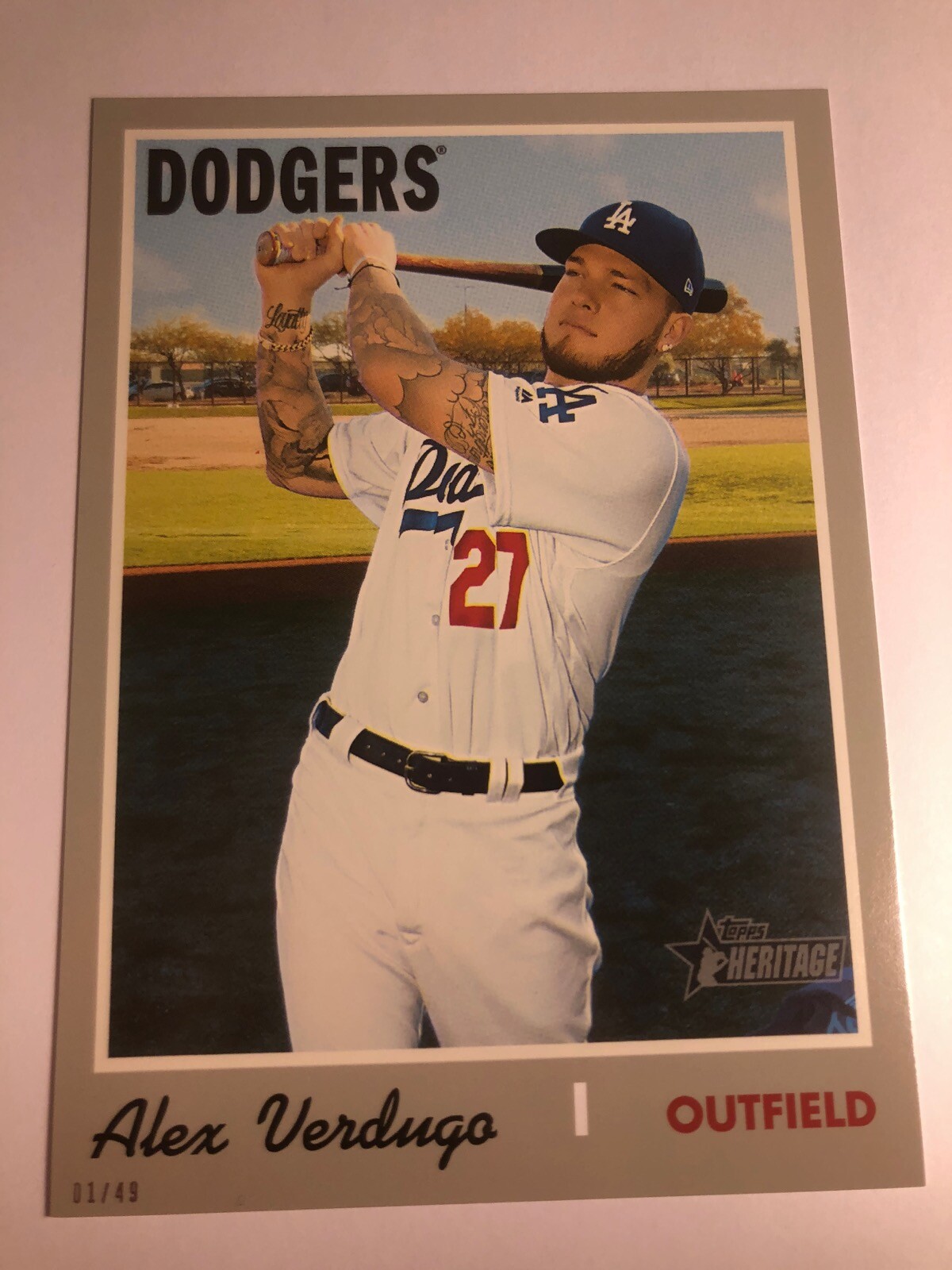 2019 Heritage High Number 5x7 Jumbo Alex Verdugo Dodgers 540 01/49