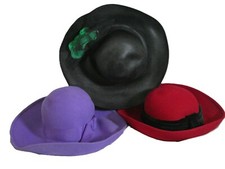 Lot three Vintage hats inc. 1 Otto Lucas Jr/2 unbranded 2 wool 1 synthetic VGC