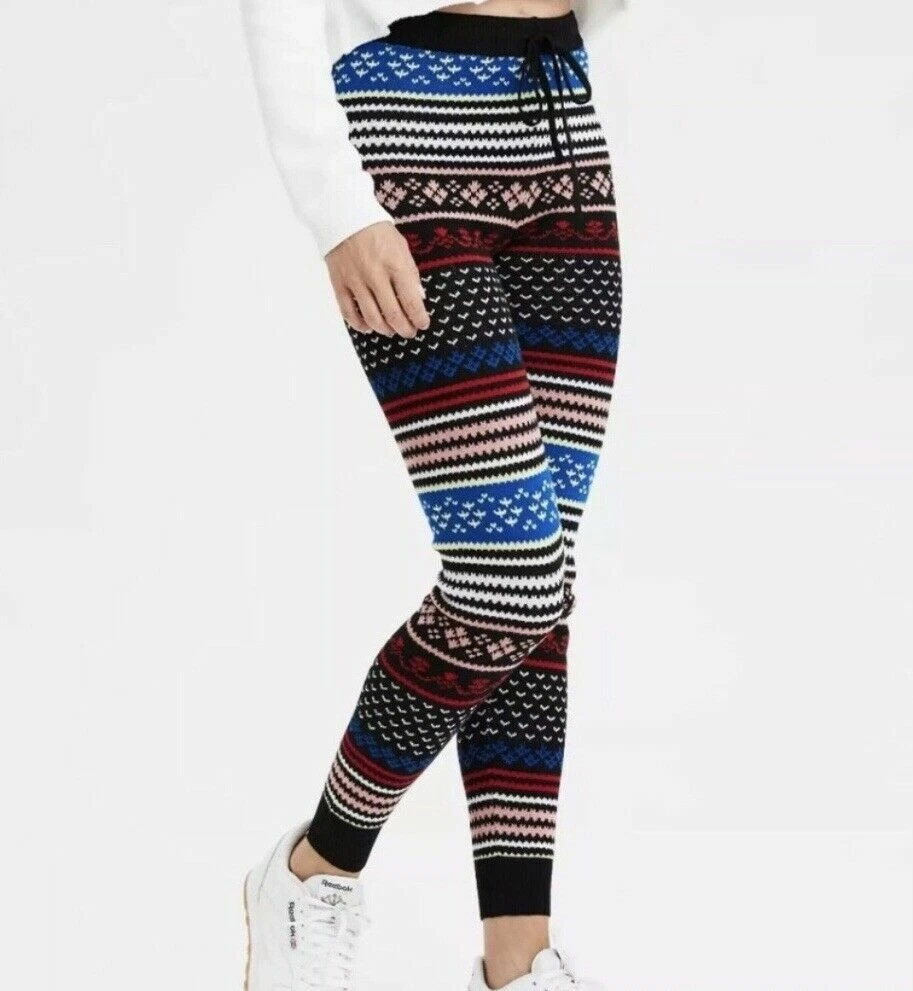 Womens American Eagle Super Hi-Rise Sweater Leggings Multi Color Size Small