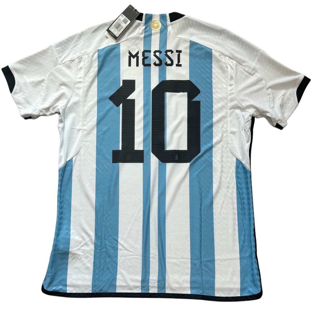 2022 Argentina Authentic Home Jersey #10 Messi XL Player Specs