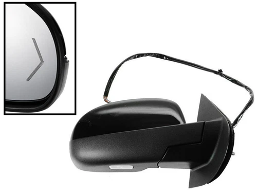 Power Folding Mirror for 2009-2014 GM Pickup Arrow Signal Black Passenger Side