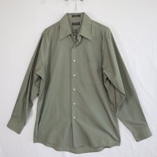 Arrow Shirt Mens Medium 15.5 34/35 Poplin Wrinkle Free Button Up Long Sleeve