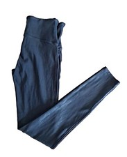 Spanx By Sara Blakely Faux Leather Pull Up Pants Women's Size L Black Stretch