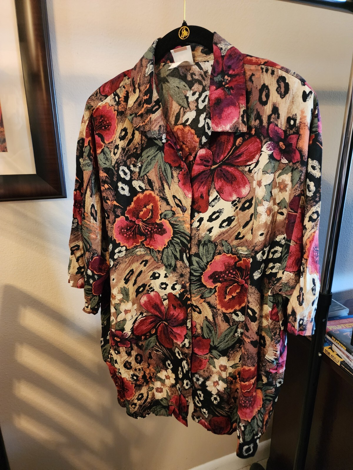 Vintage Basic Editions short sleeve button front … - image 1