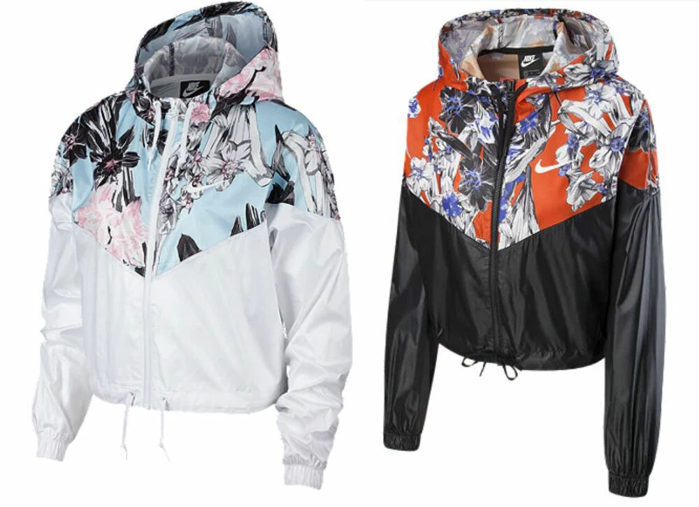 Nike windrunner women's black and deals white