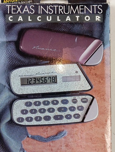 NEW Texas Instruments Nuance TI-309 Solar Powered Calculator Purse Pocket VTG - Picture 9 of 9