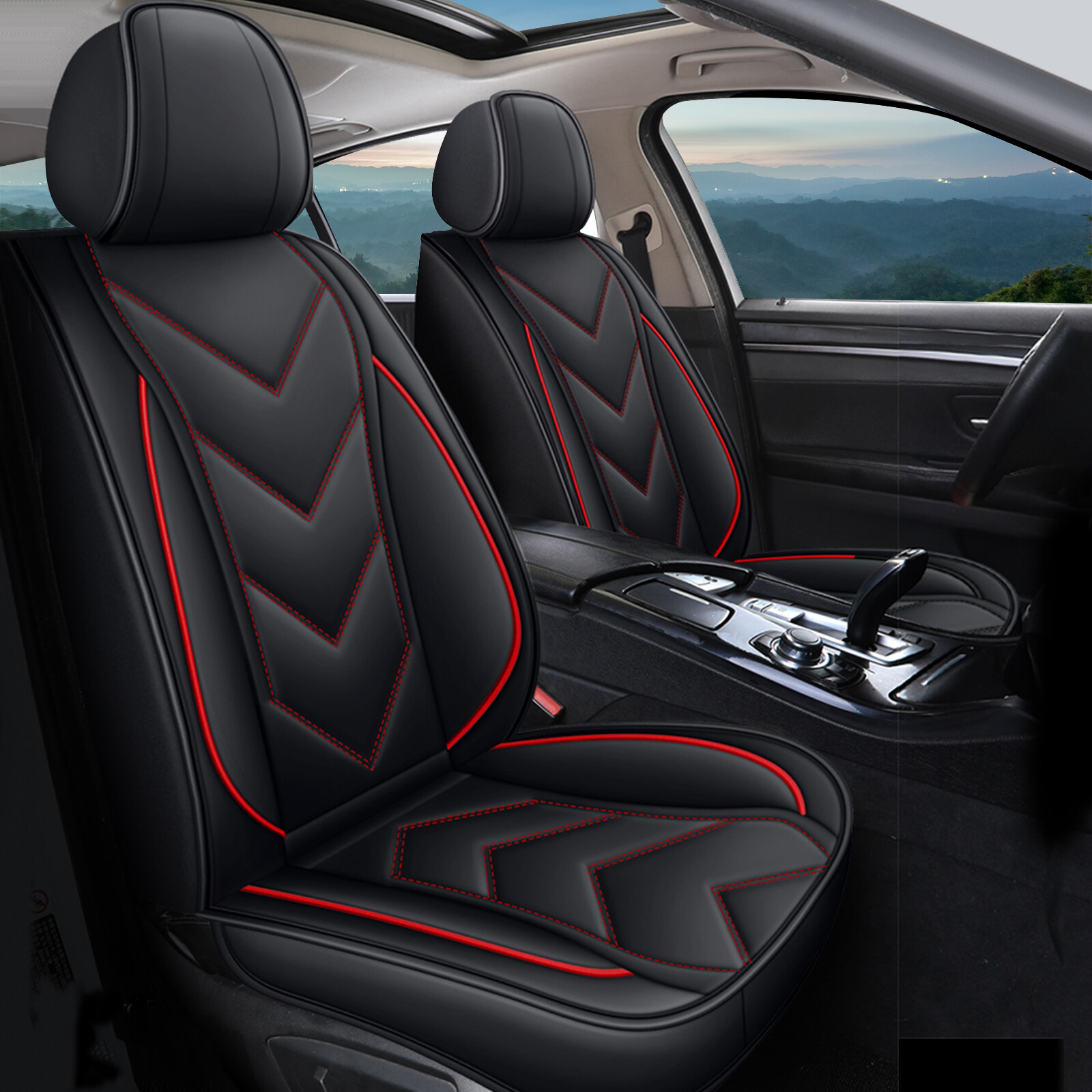 Car 5-Seat Cover PU Leather Front & Rear Cushion For Chevrolet Equinox 2011-2024