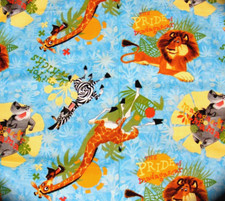 VTG 2005 Madagascar Character Toss Fabric 1084 DreamWorks by Springs BTFQ