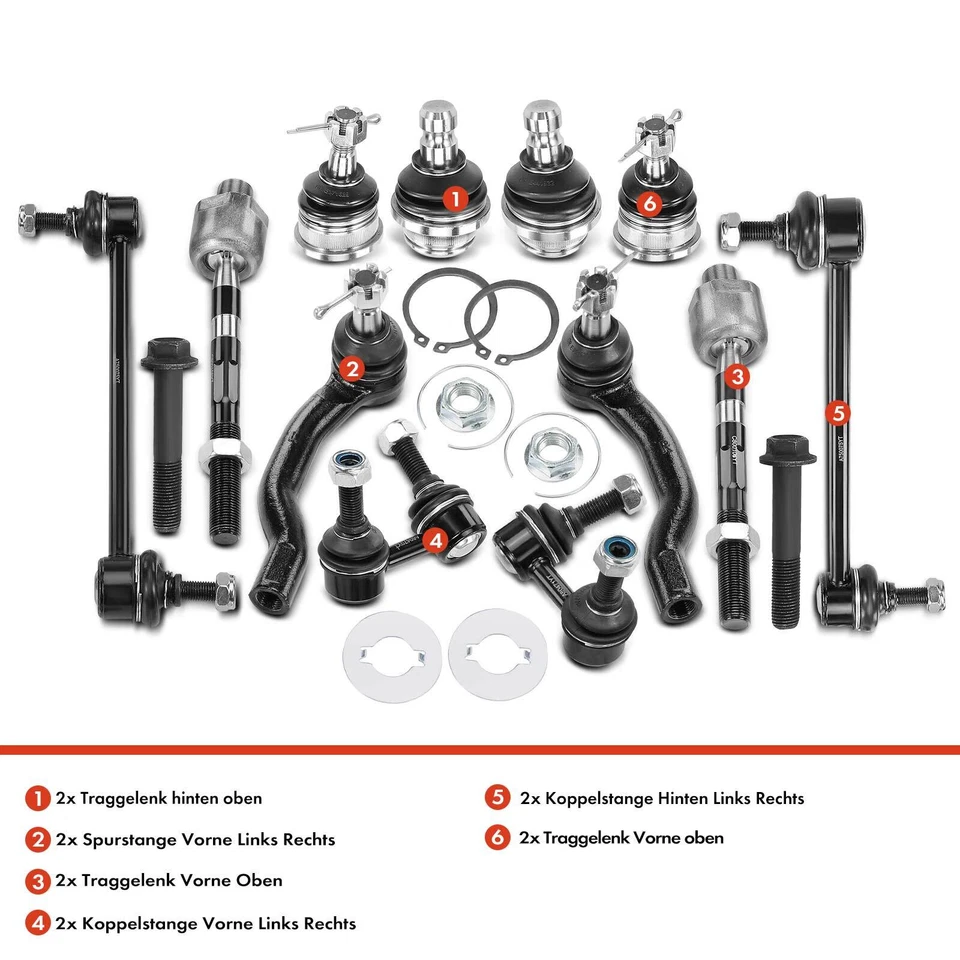 12x Set Brazo de Control Delantero Trasero para Nissan NP300 Navara D40 - Imagen 4 de 4
