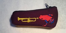 Messina Covers 1 Single Trumpet Mouthpiece Case Pouch Frog Burgundy