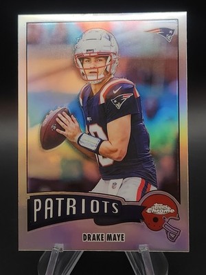 2025 Topps Chrome Football 1975 Throwback Refractor Drake Maye #1975-23