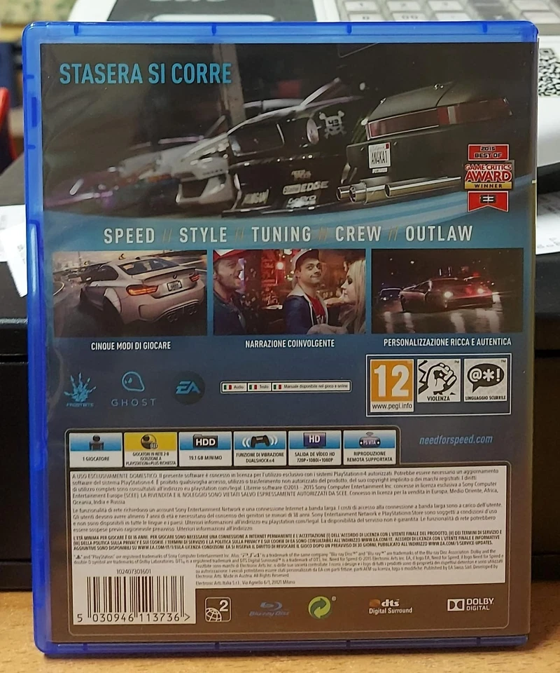 NEED FOR SPEED PS4 EDIZIONE ITALIANA CONSEGNA 24/48H CON BRT - Immagine 3 di 3