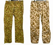 Buzz Rickson's USMC M-1942 Reversible Camo Pants Frog Skin Duck Hunter W32 Japan