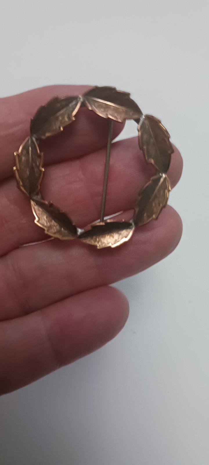 Bell Trading Post Brooch Pin Solid Copper Leaf Le… - image 3