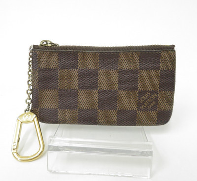 Authentic LOUIS VUITTON Damier Ebene Coin Purse Key Pochette Cles F#48738