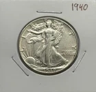 1940 Walking Liberty Half Dollar, 90% Silver, Very Nice, Low Mintage! 🔥