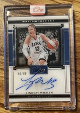 2025 Panini One and One WNBA Lindsay Whalen First Team Signatures Auto #40/99