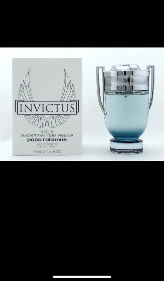 Spray Invictus Aqua Edt 3,4 OZ 100 ml de Paco Rabanne raro Foto 3 de 3