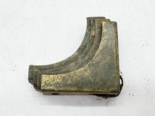 4 ANTIQUE BRASS CORNER BRACKETS CABINET TRUNK CHEST FURNITURE HARDWARE