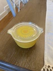 Vintage Pyrex 473 Yellow Daisy 1 Qt Casserole w/ 470-C Lid Sunflower 1970s USED