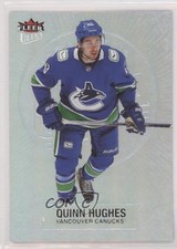 2021 Upper Deck Fleer Ultra Medallions Platinum 62/100 Quinn Hughes #M-37 00d2