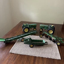 Vintage John Deere Tractor And Equipment Die Cast Lot