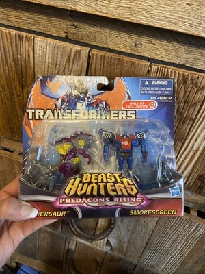 Year 2013 Transformers Beast Hunters 2 Pk Legion Figure CINDERSAUR & SMOKESCREEN