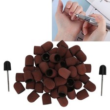 120 Grit Nail Art Sanding Caps Manicure Polishing Grinding Bands Nail Drill