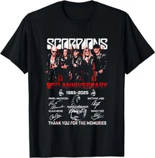 Scorpions 60th Anniversary 1965-2025 T-Shirt, Rock Band Shirt 23D1315