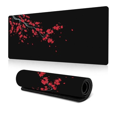 Tappetino per mouse con base in gomma antiscivolo con fiori di pavone per velocità e precisione, adatto per computer portatili da gioco da ufficio, 25 ,4 x 30,5 cm