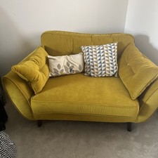DFS French Connection Zinc Cuddler Sofa in yellow RRP £749