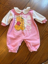 vtg disney winnie the pooh one piece romper pooh loves me girls 9 months y2k