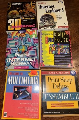 Vintage 90s Internet / Multimedia Book Lot   Retro Computing (9)