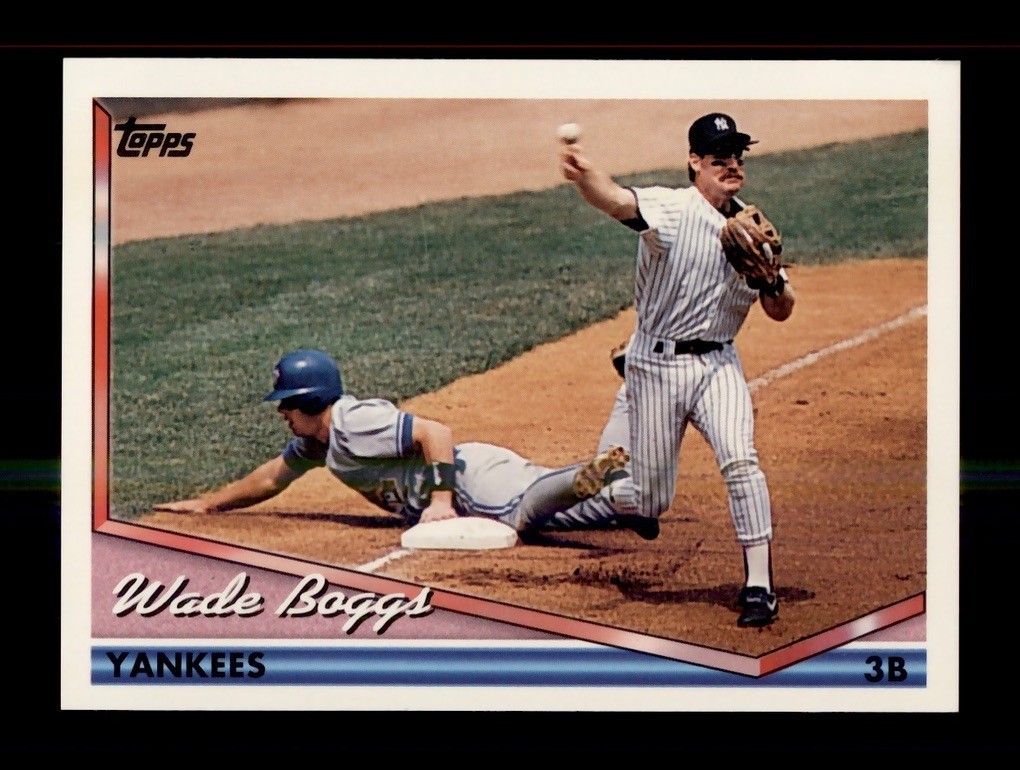 1994 TOPPS PRE-PRODUCTION SAMPLE PROMO #390 WADE BOGGS NEW YORK YANKEES
