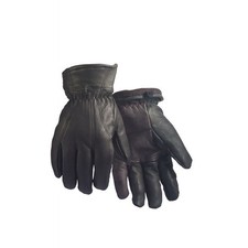 Hand Armor Mens Lined Grain Deerskin Gloves Black 2X