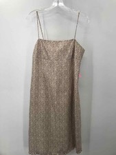 Pre-Owned Ann Taylor Ivory Size 8 Floral Knee Length Sleeveless Dress