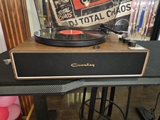 Crosley Stave Record Player - Walnut/Gold Open Box, Broken Armrest