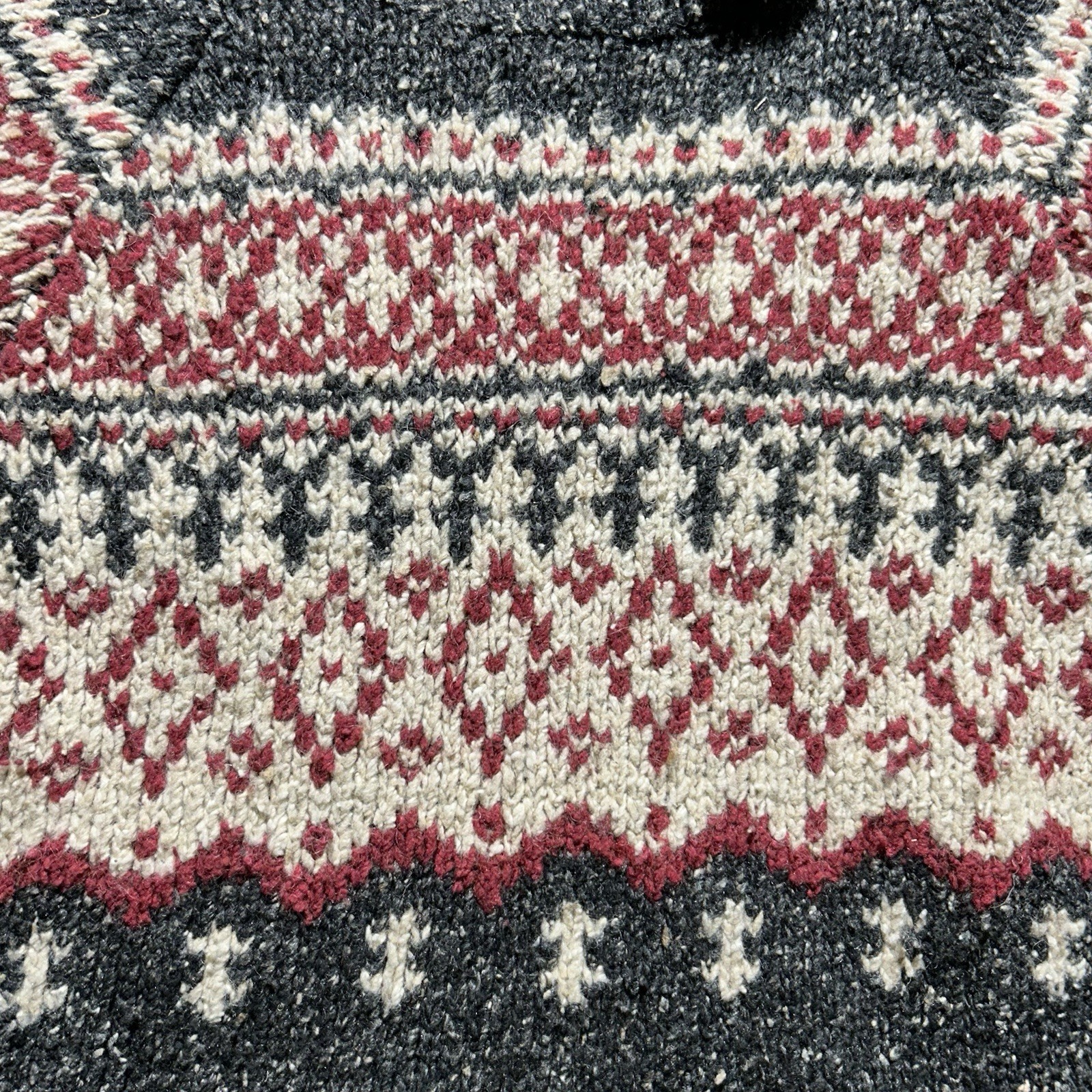 Structure Wool / Silk Blend Pullover Geometric Sw… - image 2