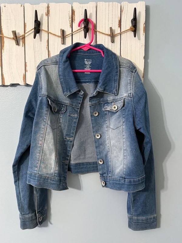 Girl's Jean Jacket & Faux Fur Leopard Jacket, 12 & 14/16