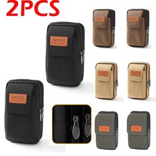 2Pcs Cell Phone Belt Loop Clip Pouch Case Waist Card Wallet Holder Phone Holster
