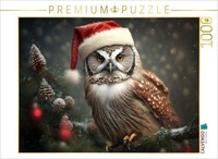Calvendo Puzzle Christmas Owl | 1000 Pieces, Finished Size 25.2 × 18.9 In (64 ×